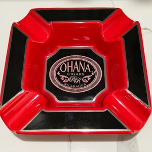 Ohana Square Red Cigar Ashtray